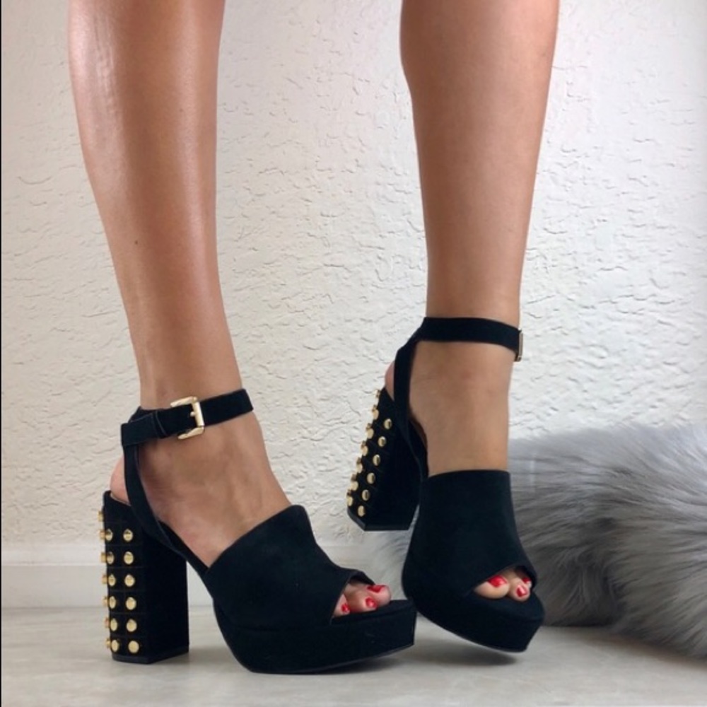 FERGIE Suede Studded Sandals